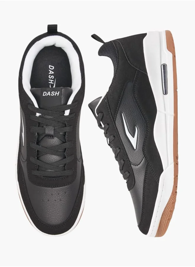 داش Mens Panelled Sports Shoes With Lace-Up Closure