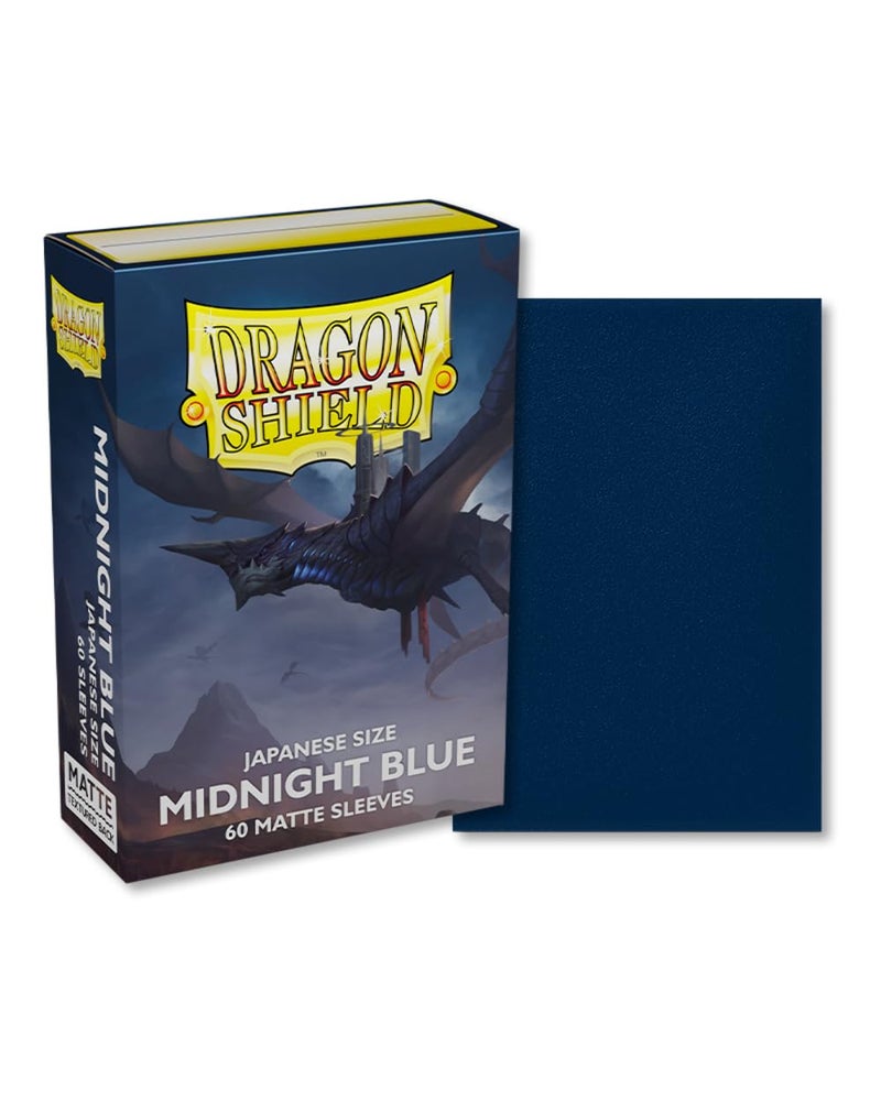 Dragon Shield  Dragon Shield Matte Japanese Midnight Blue 60 CT Japanese Size Card Sleeves  YuGiOh Card Sleeves Smooth  Tough  Compatible with YuGiOh - Image 1