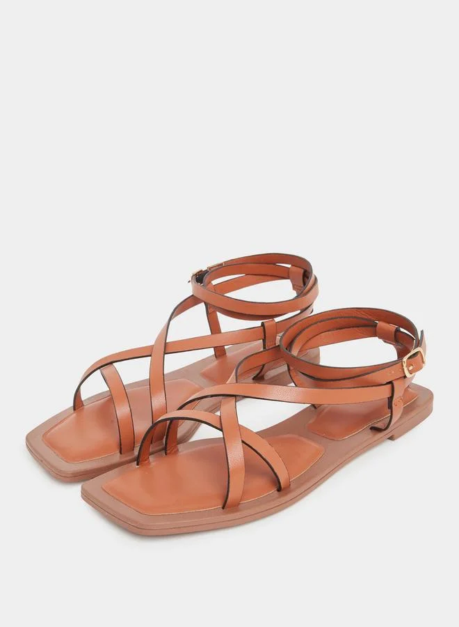 Styli Styli Strappy Flat Sandals