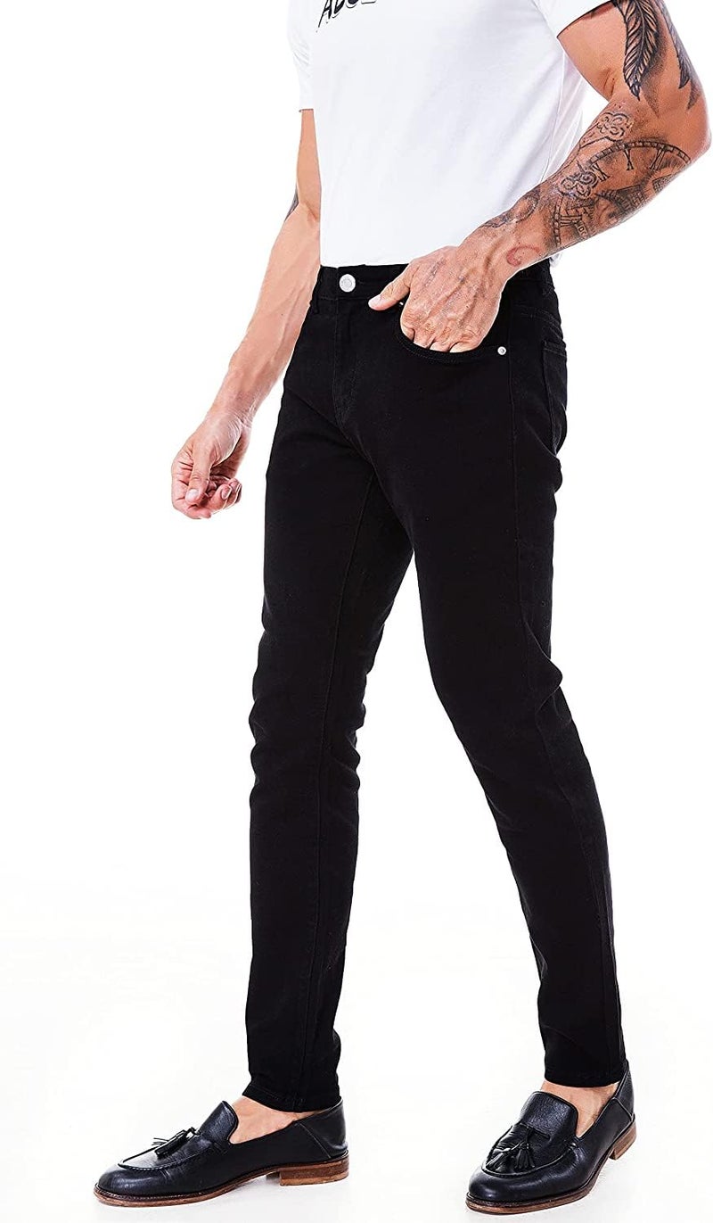 Ben Martin Men's Slim Fit Stretchable 32 Size Black Cotton Denim Jeans Pant for Men, JJ3-19 - Image 4
