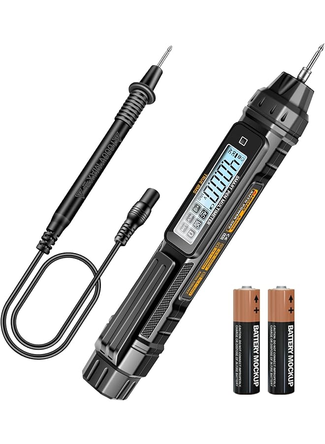 PROMASS promass Multimeter AC/DC Voltage Tester, 4000 Counts Pen Type Professional Current Meter, Non-Contact Electricians Voltmeter Tester for AC/DC Voltage, Live Wire, Resistance, Continuity and Diode Tests  - Image 1
