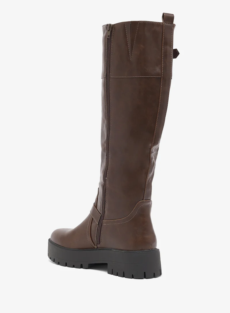 Truffle chocolate pu Knee_Boots for Women | Best Price UAE