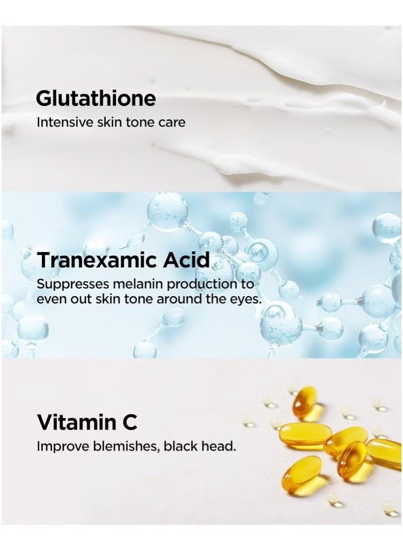 MARY & MAY Mary&May Tranexamic Acid + Glutathione Eye Cream – Reduces Dark Circles & Uneven Skin Tone 1.05 Fl Oz / 30ml, Brightens & Revitalizes Eyes - Image 5