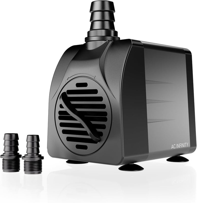 AC Infinity Submersible Water Pump 396 GPH (1500 L/H), Ultra Quiet 20W Fish Tank Flow Pressure Control with 5 ft. High Lift Pump for Aquariums, Fountains, Ponds, Pools, Hydroponics - Image 1