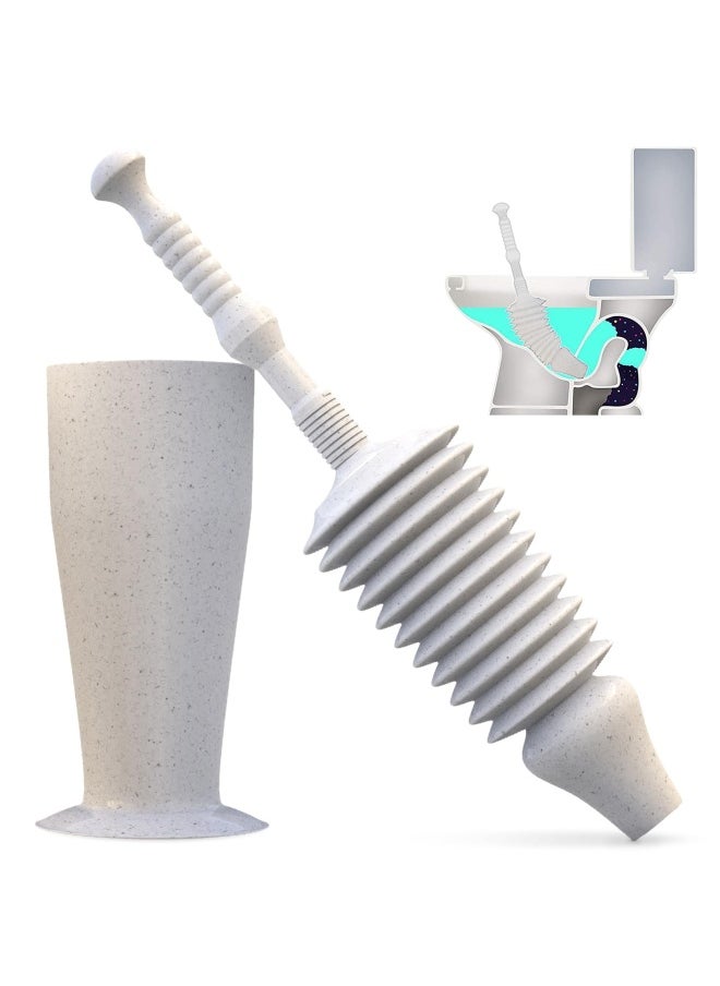 Luigi S The World S Best Toilet Plunger Heavy Duty Toilet Unblocker To Fit All Toilets Clears And Unblocks With A Powerful Bellows Grey With Holder
