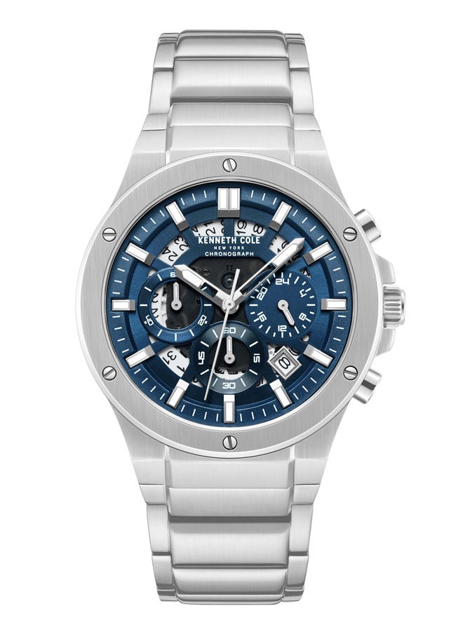 Kenneth Cole New York 43mm Chronograph Men's Watch with Stainless Steel Bracelet  - Image 1