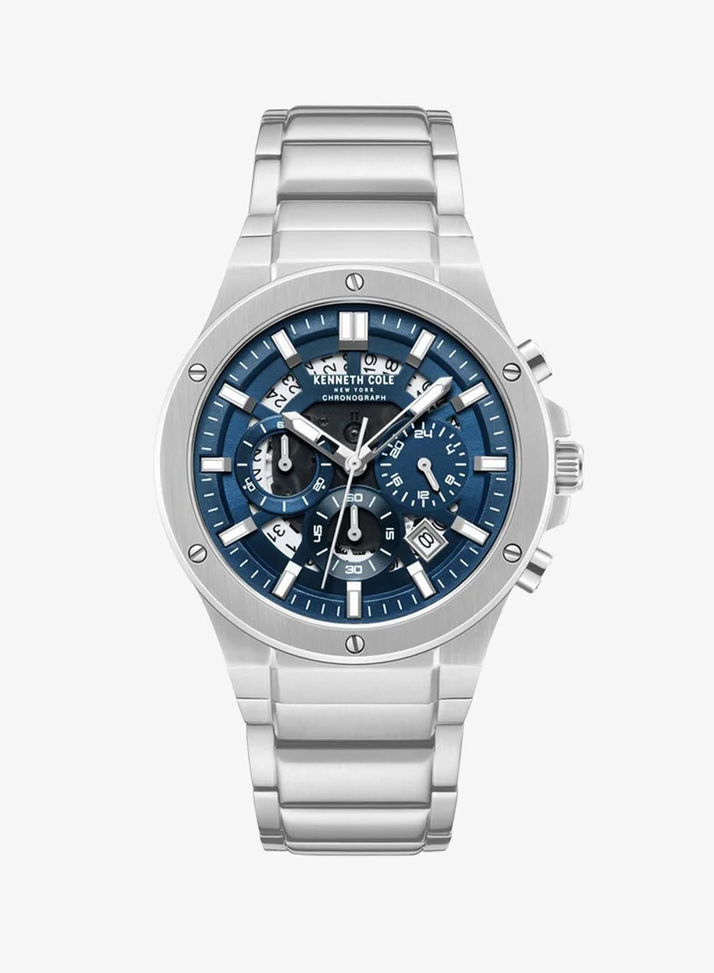 Kenneth Cole New York 43mm Chronograph Men's Watch with Stainless Steel Bracelet