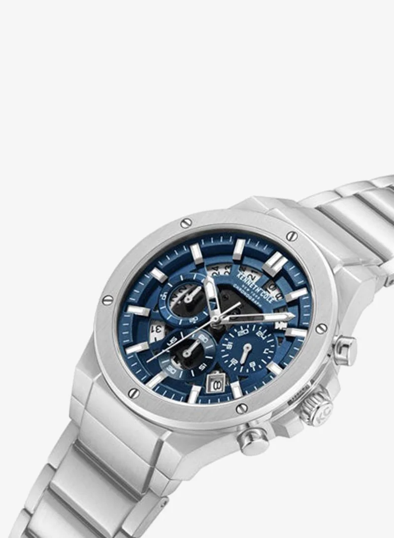 Kenneth Cole New York 43mm Chronograph Men's Watch with Stainless Steel Bracelet