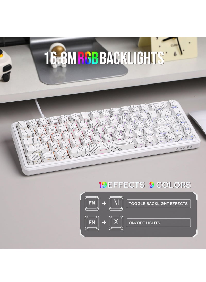 Ajazz AK680 MAX Wired Gaming Keyboard, Fast Actuation Keyboard, Magnetic Switch, 8KHz RGB Hot Swappable Full Keys, Custom Hot Swappable Gaming Keyboard - Image 4