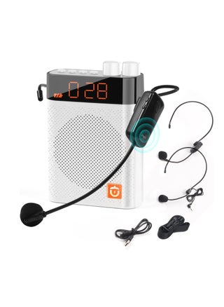 Voice Amplifier with UHF Wireless Microphone Headset, 3500mAh Portable Bluetooth Personal Voice Amplifier for Teachers, Fitness Instructors, Tour Guide, Classroom Speaker, Outdoors - pzsku/Z3BE88011ADAF2520FA52Z/45/_/1727056154/4c47cc6e-a0c7-4b81-af4f-953d485300e5