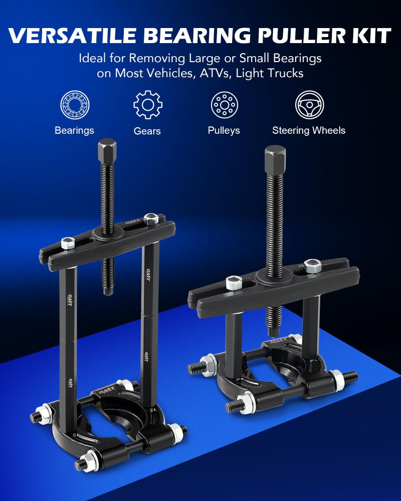 Orion Motor Tech 2 in 1 Bushing Driver Tool & Bearing Press Kit, Complete Bushing & Bearing Service Kit with 2" and 3" Jaws, 5 Ton Capacity Bearing Separator, Heavy Duty Wheel Bearing Puller Tool Set - Image 5