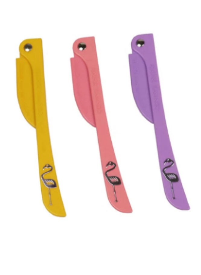Feather-Flamingo - 3-Piece Flamingos Ladies Razor For Facial And Body Hair - Image 1