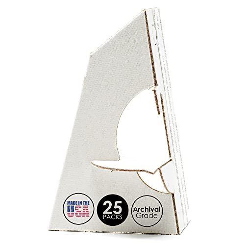 Lineco 25 Pack Cardboard Easel Backs 3 Inch, Self Stick Stand Display Signs, Canvas, Photographs, Brochures, Posters, Artwork and Crafts, White, Made in USA - Image 1