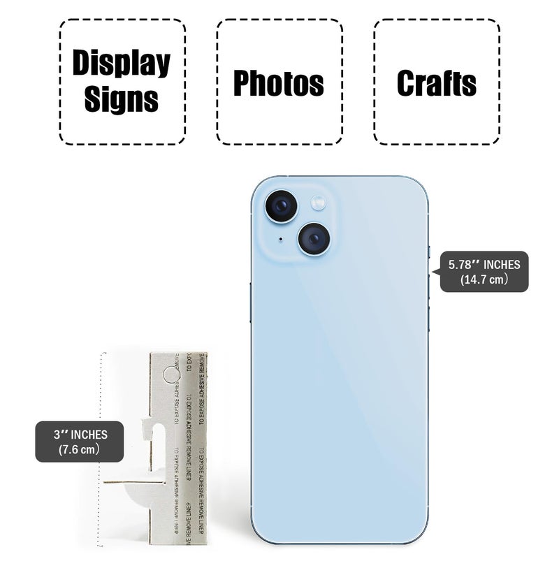 Lineco 25 Pack Cardboard Easel Backs 3 Inch, Self Stick Stand Display Signs, Canvas, Photographs, Brochures, Posters, Artwork and Crafts, White, Made in USA - Image 3