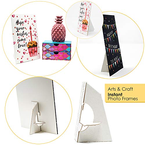 Lineco 25 Pack Cardboard Easel Backs 3 Inch, Self Stick Stand Display Signs, Canvas, Photographs, Brochures, Posters, Artwork and Crafts, White, Made in USA - Image 4