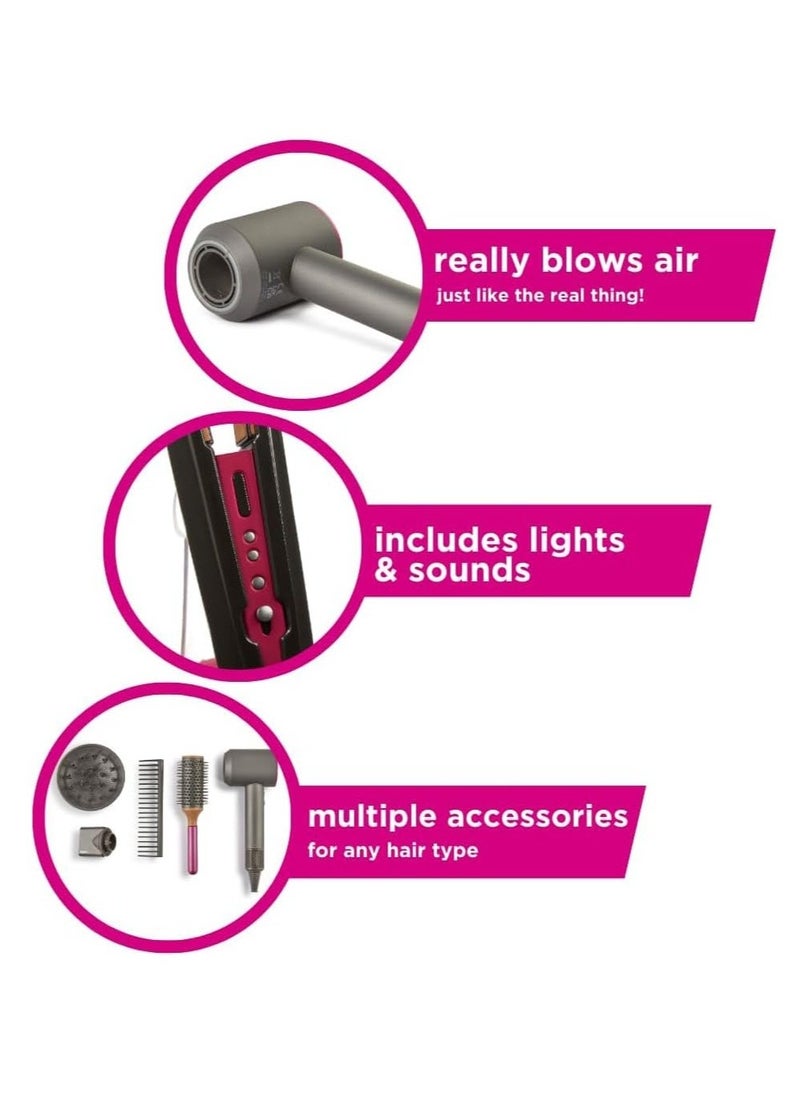 Generic - for Dyson Toys Deluxe Styling Set - Supersonic & Corrale Toy Hairdryer and Straightener with Real Functions | Interactive Lights & Sounds | Suitable for Children Aged 3+ - Image 1