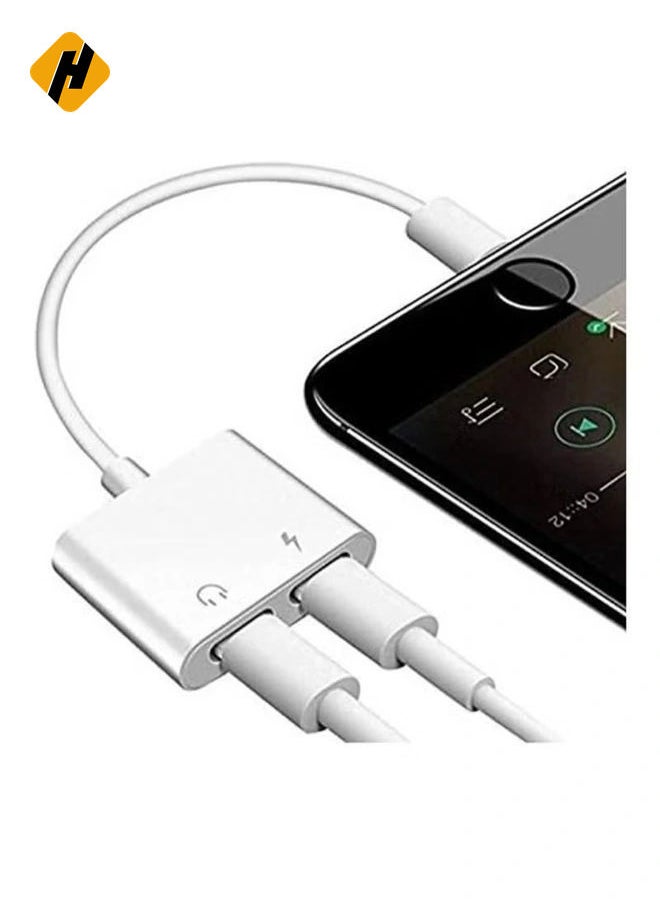 HuHa - 2 in 1 Lightning to 3.5mm Audio Jack and Charger Adapter for iPhone - Image 1