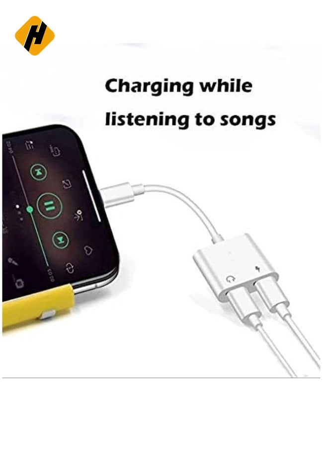 HuHa - 2 in 1 Lightning to 3.5mm Audio Jack and Charger Adapter for iPhone - Image 1