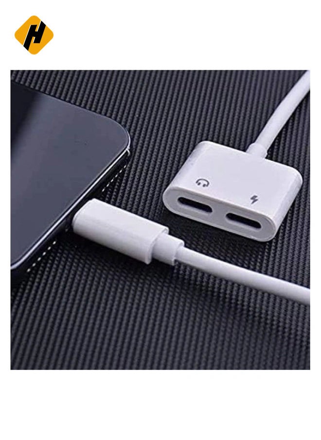 HuHa - 2 in 1 Lightning to 3.5mm Audio Jack and Charger Adapter for iPhone - Image 1