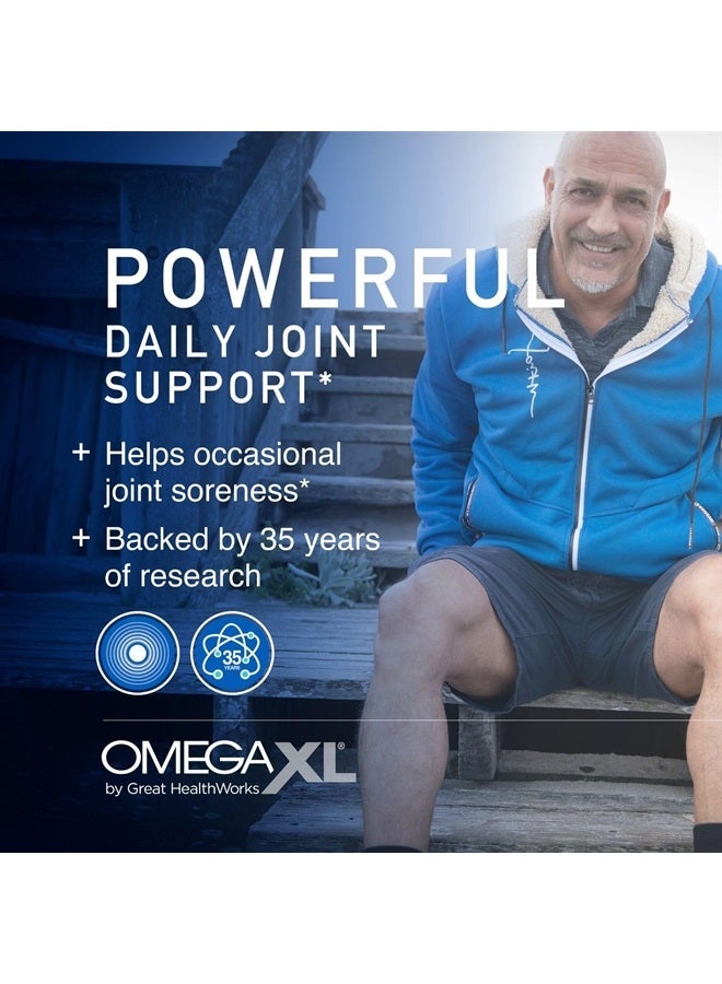 OmegaXL مكمل دعم المفاصل - دعم طبيعي للعضلات، زيت بلح البحر ذو الشفاه الخضراء، كبسولات هلامية لينة - 120 حبة - Image 3