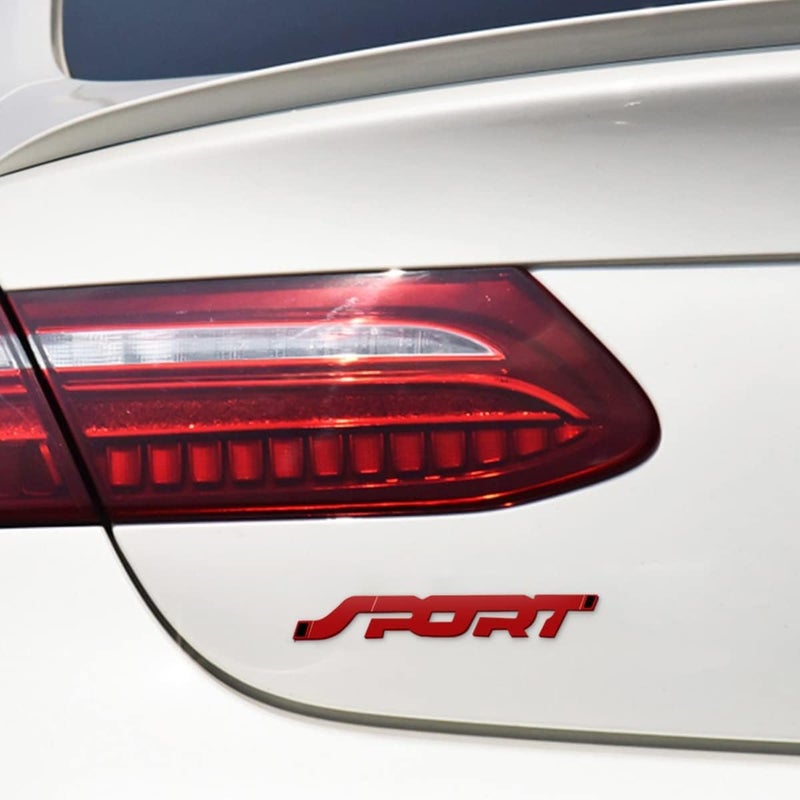 AutoBizarre 3D Raised Red Metal Sport Monogram Emblem Badge Sticker for All Cars & Bikes (Red) - Image 5