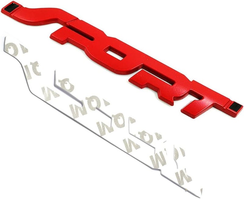 AutoBizarre 3D Raised Red Metal Sport Monogram Emblem Badge Sticker for All Cars & Bikes (Red) - Image 3