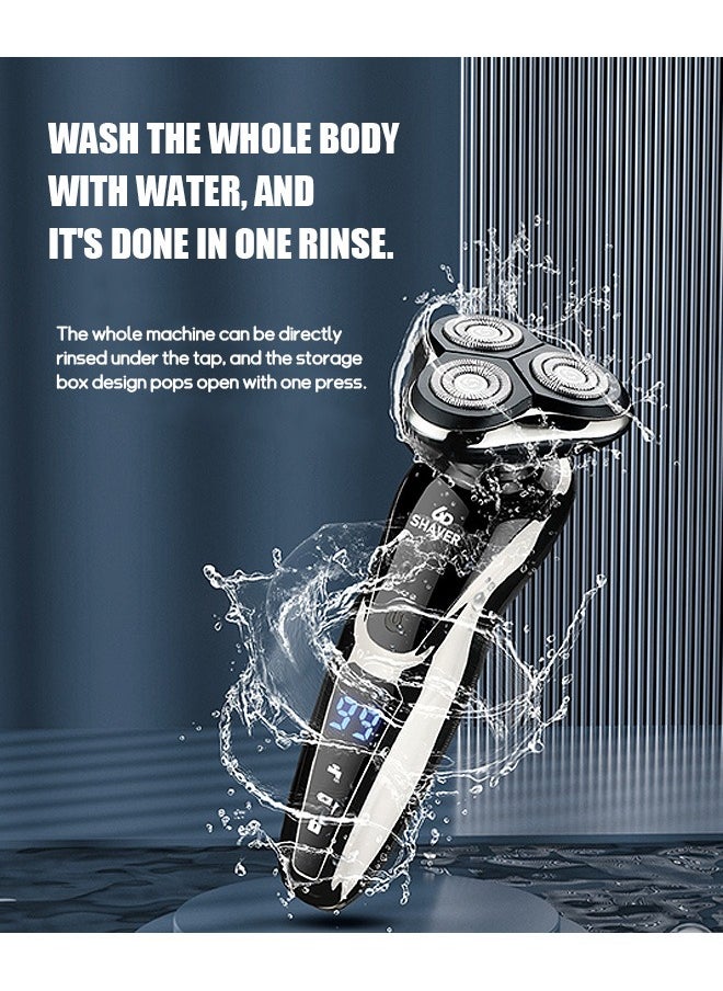 Beyond - Men's Electric Shaver, Men's 3-in-1 Electric Shaver with LED Display, Pop Up Beard Trimmer with Travel Lock (Black) - Image 1