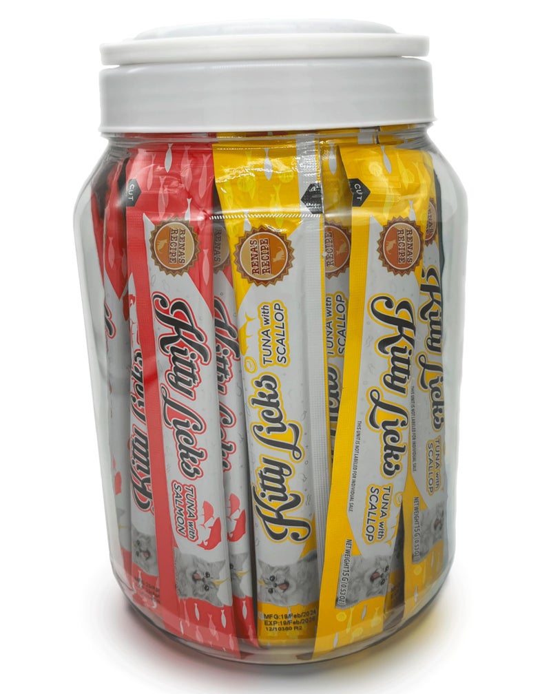 Rena's Recipe Kitty Licks Tuna Barrel (60 Tubes) - Image 1
