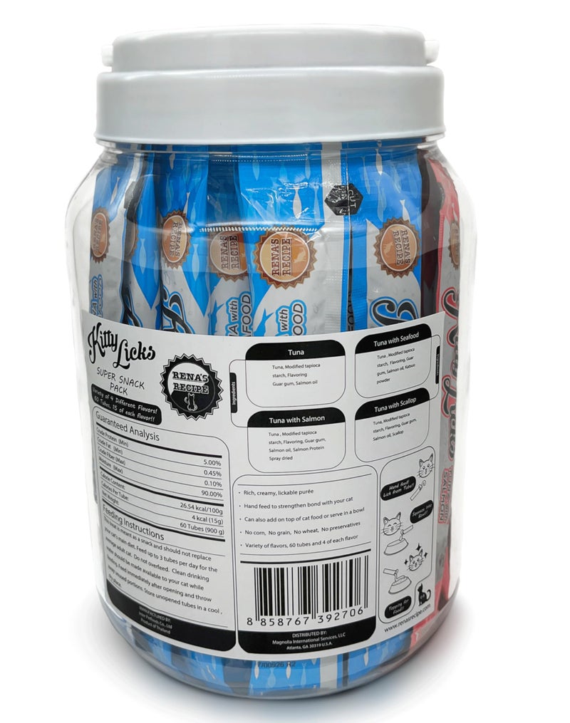 Rena's Recipe Kitty Licks Tuna Barrel (60 Tubes) - Image 2