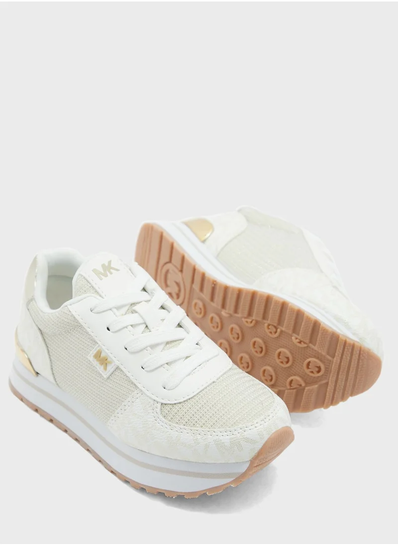Michael Kors Youth Monique Low Top Lace Up Sneakers