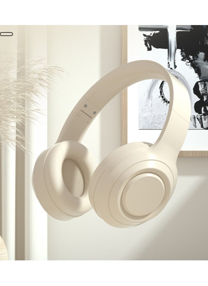 JBLTM - Over-ear wireless Bluetooth headset, noise reduction, HD sound quality, strong bass, lightweight and foldable, waterproof, with microphone, suitable for laptop recording study travel - white - Image 1