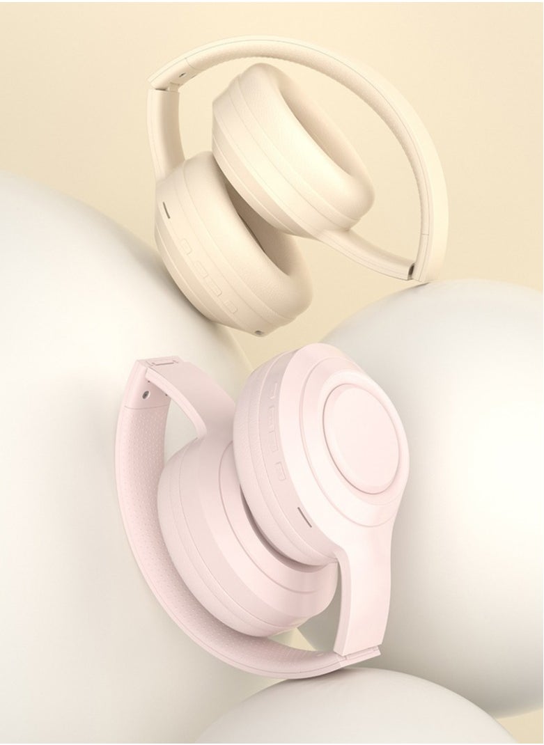 JBLTM - Over-ear wireless Bluetooth headset, noise reduction, HD sound quality, strong bass, lightweight and foldable, waterproof, with microphone, suitable for laptop recording study travel - white - Image 1
