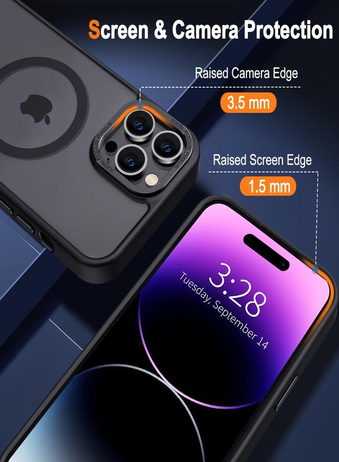 Hython Case for iPhone 14 Pro Max Case Magnetic Translucent Matte Phone Cases 6.7" [Compatible with MagSafe] Thin Slim Fit Shockproof Bumper Hard Protective Cover for Women Men Girls, Frosted Black - Image 4
