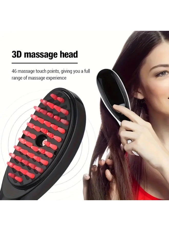 3D Multifunctional Scalp Massage Brush for Women , Red & Blue Light Therapy, Ultrasonic Steam & Vibration Hair Comb for Relaxation, Hair Growth Stimulation & Deep Scalp Care - Image 3