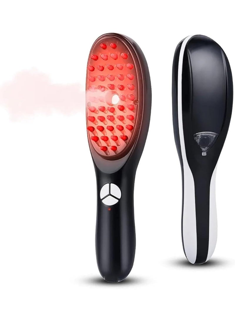 3D Multifunctional Scalp Massage Brush for Women , Red & Blue Light Therapy, Ultrasonic Steam & Vibration Hair Comb for Relaxation, Hair Growth Stimulation & Deep Scalp Care - Image 1
