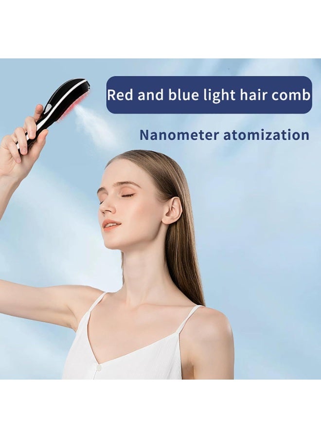 3D Multifunctional Scalp Massage Brush for Women , Red & Blue Light Therapy, Ultrasonic Steam & Vibration Hair Comb for Relaxation, Hair Growth Stimulation & Deep Scalp Care - Image 2