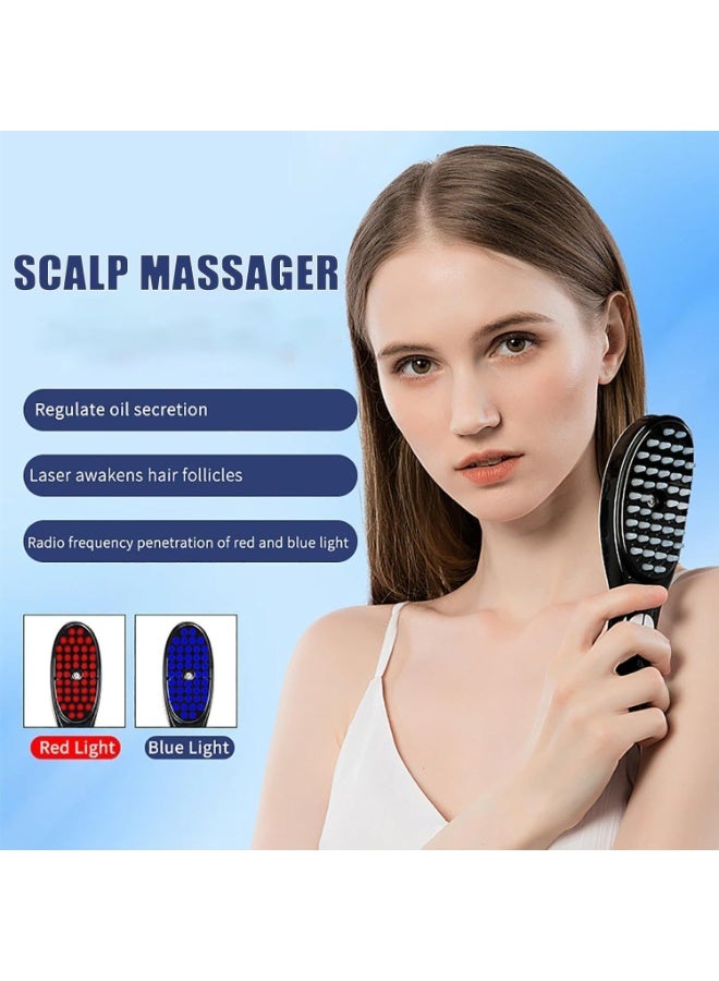 3D Multifunctional Scalp Massage Brush for Women , Red & Blue Light Therapy, Ultrasonic Steam & Vibration Hair Comb for Relaxation, Hair Growth Stimulation & Deep Scalp Care - Image 4