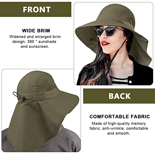 Gustave® Wide Brim Summer Caps for Men&Women Hat for Men with Neck Flap, UPF50+ Hiking Safari Fishing Hat for Men Women, Sun Protection Beach Hats, Sun Hats for Women Summer Hat, Sun Hats - Image 5