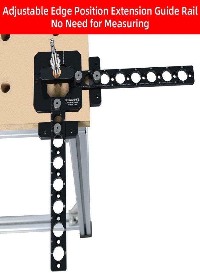 GOINGMAKE Portable Drill Guide for Drilling 3/4" Work Bench Dog Holes, Workbench Dog Hole Drill Template for Building MFT Table Top, Workbench Top, Work Table, Cutting Boards and Portable Workstation - Image 5