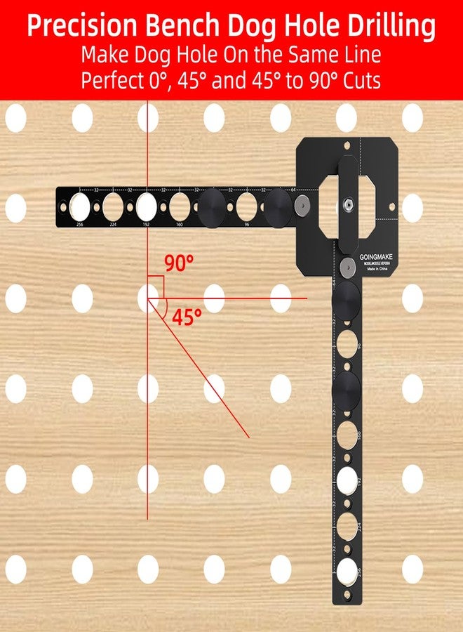 GOINGMAKE Portable Drill Guide for Drilling 3/4" Work Bench Dog Holes, Workbench Dog Hole Drill Template for Building MFT Table Top, Workbench Top, Work Table, Cutting Boards and Portable Workstation - Image 3