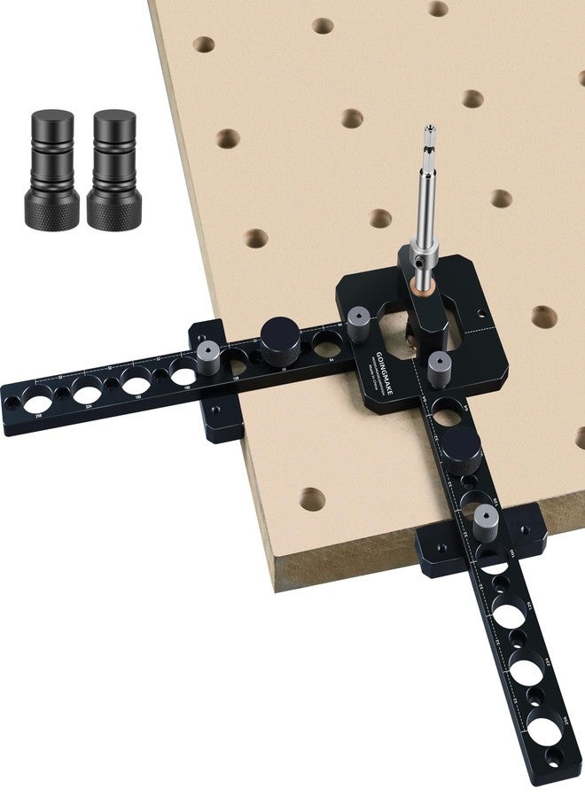 GOINGMAKE Portable Drill Guide for Drilling 3/4" Work Bench Dog Holes, Workbench Dog Hole Drill Template for Building MFT Table Top, Workbench Top, Work Table, Cutting Boards and Portable Workstation - Image 1