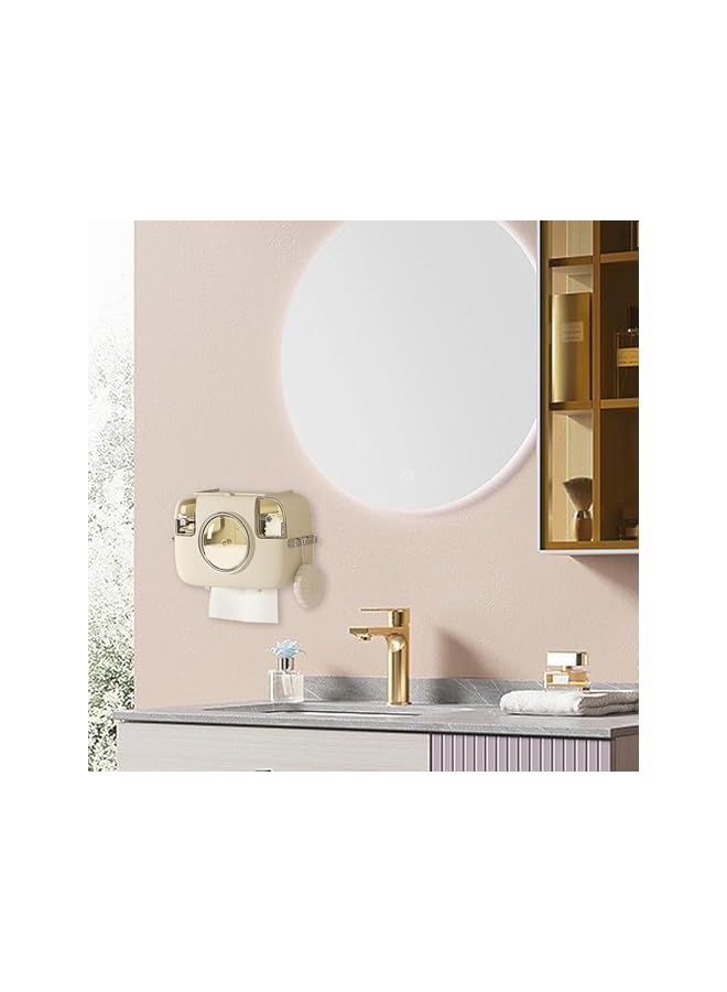 S-TOP Bathroom Toilet Paper Holder - - Face Towel Storage Holder,Face Towel Storage Holder, Tissue Box Wall Mounted, Waterproof Roll Paper Holder for Bathroom Wall Countertop - Image 4