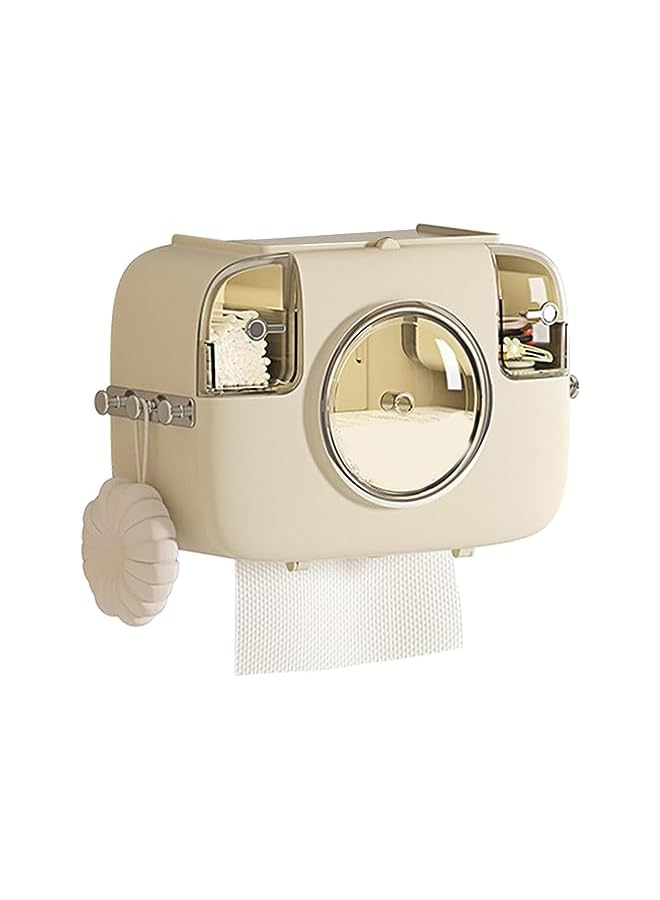 S-TOP Bathroom Toilet Paper Holder - - Face Towel Storage Holder,Face Towel Storage Holder, Tissue Box Wall Mounted, Waterproof Roll Paper Holder for Bathroom Wall Countertop - Image 3