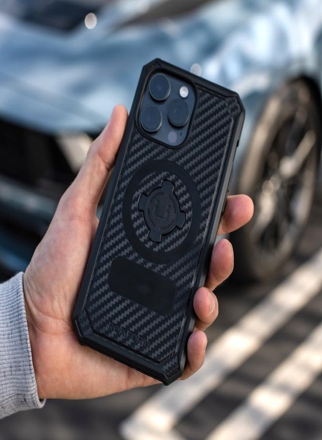 Rokform - iPhone 15 Pro Max Case, Rugged Series, Magnetic 15 Pro Max Cover with RokLock Twist Lock, Drop Tested Armor (Black) - Image 4