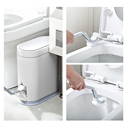 ELPHECO Bathroom Trash Can with Toilet Brush 2.5 Gallon Waterproof Trash Bin Smart Garbage can with lid Motion Sensor Waste Bin Automatic Bathroom Decor (White) - Image 4