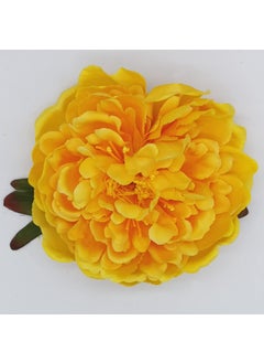 Kriccio Peony Flower Hair Clip Hanfu Hairpin Bridesmaid Pin up Flower Brooch Party Wedding Decor one size yellow 