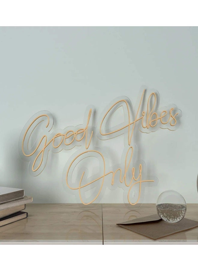 Clawcrafts Good Vibes Only Neon Led Light- Yellow  - Image 2