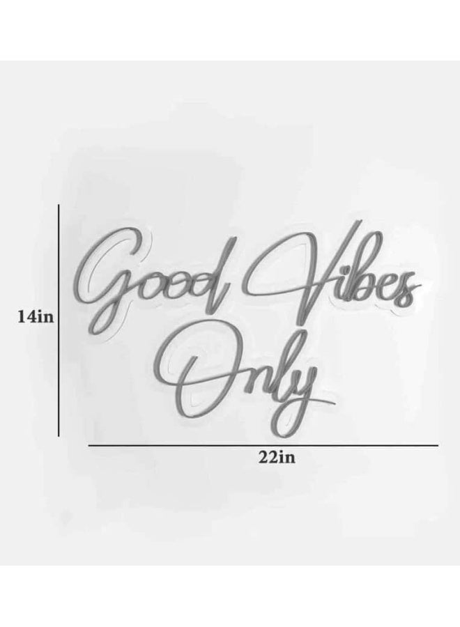 Clawcrafts Good Vibes Only Neon Led Light- Yellow  - Image 3