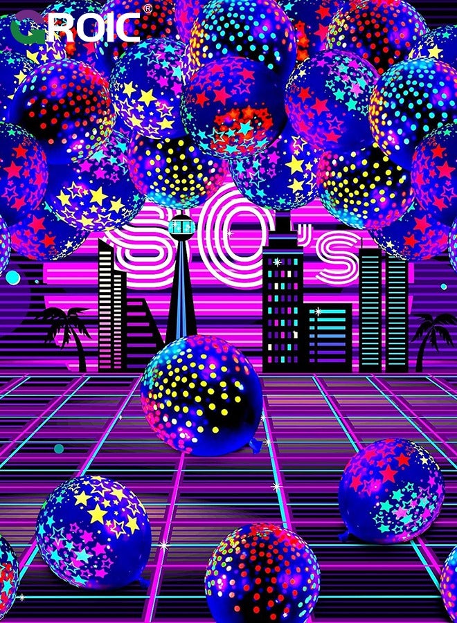 GROIC 100 Pcs UV Neon Balloons,Neon Polka Dot Glow Party Balloons UV Black Light Balloons Glow in the dark for Birthday Decorations Wedding Glow Party,Party Balloons,Party Supplies - Image 4
