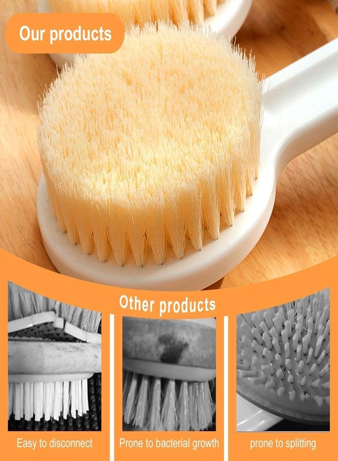 KRIVTEJ 2Pack Soft Bristle Body Brush - Long Handle Shower Back Scrubber for Men, Women & Elderly, Gentle Exfoliation & Massage, Improves Circulation, Reaches Every Part of Back, Spa-Quality Skin Care at Home - Image 5